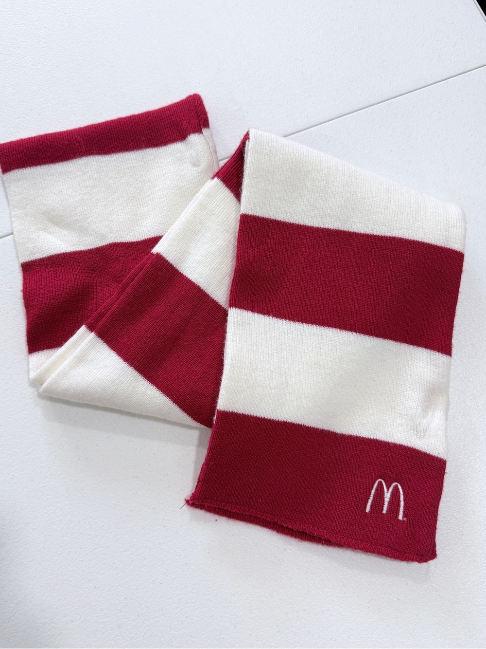 McDonald’s Embroidered Striped Soccer Rugby Scarf